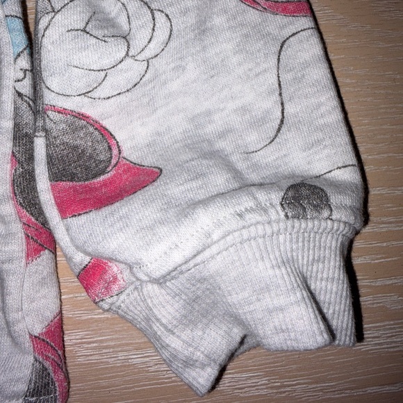 Disney Minnie Mouse Kids Sweatshirt - Gray with Pink and Blue Design - Picture 5 of 7